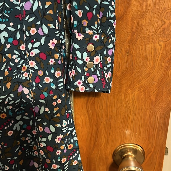 Talbots elastic tie waist flounce hem dress. - Picture 5 of 10